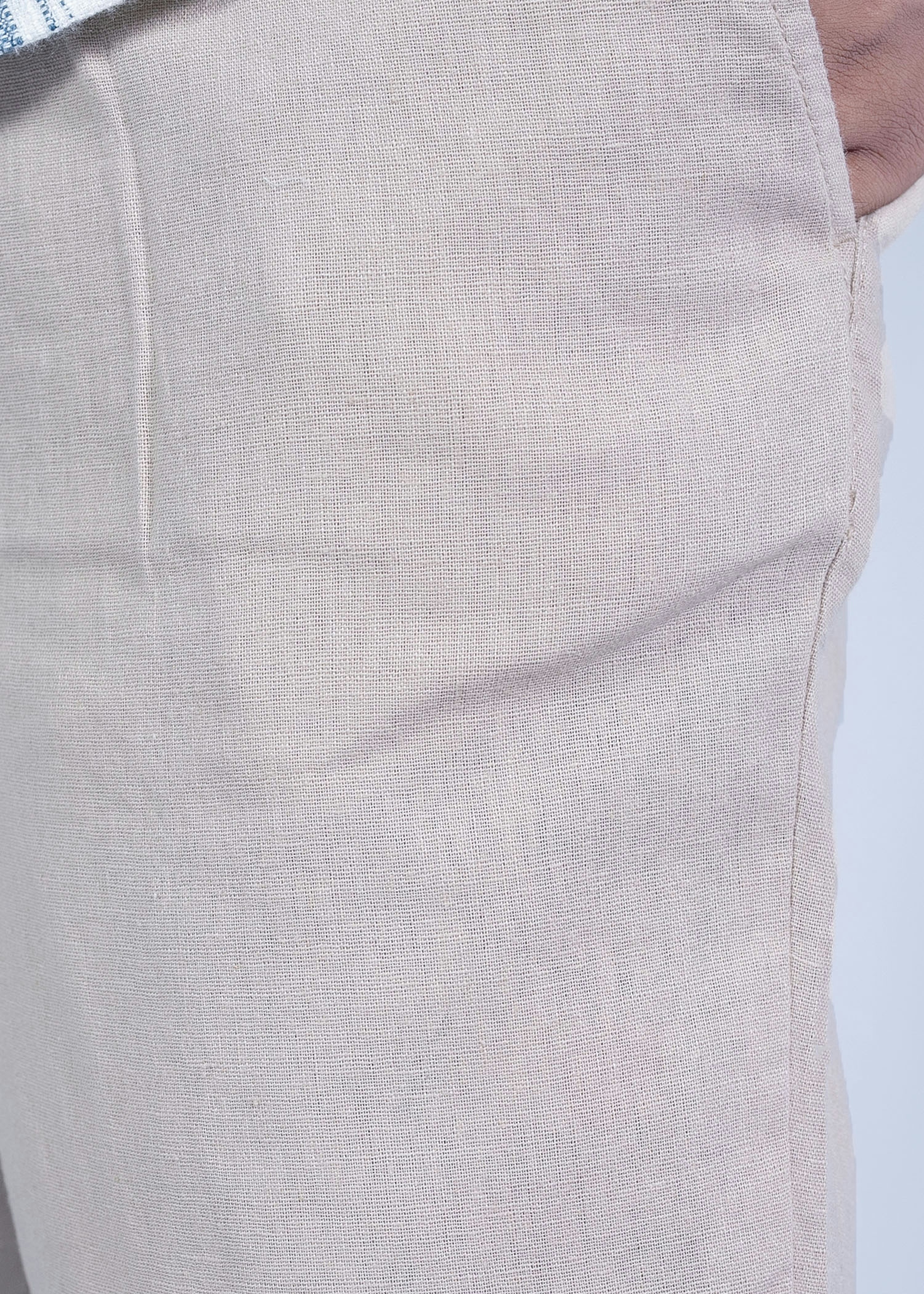 doha i cotton chino lt beige close front view