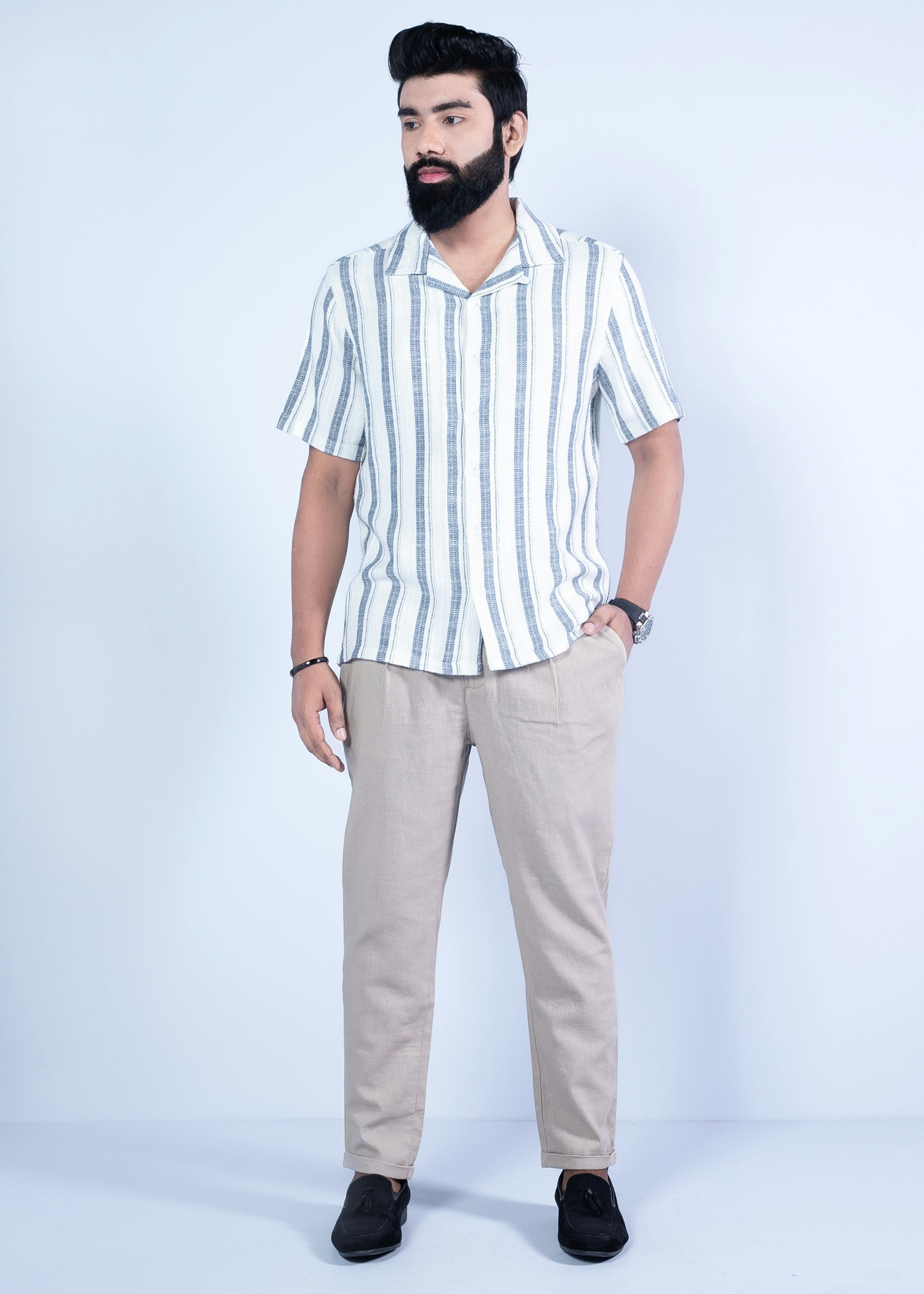 doha i cotton chino lt beige full front view