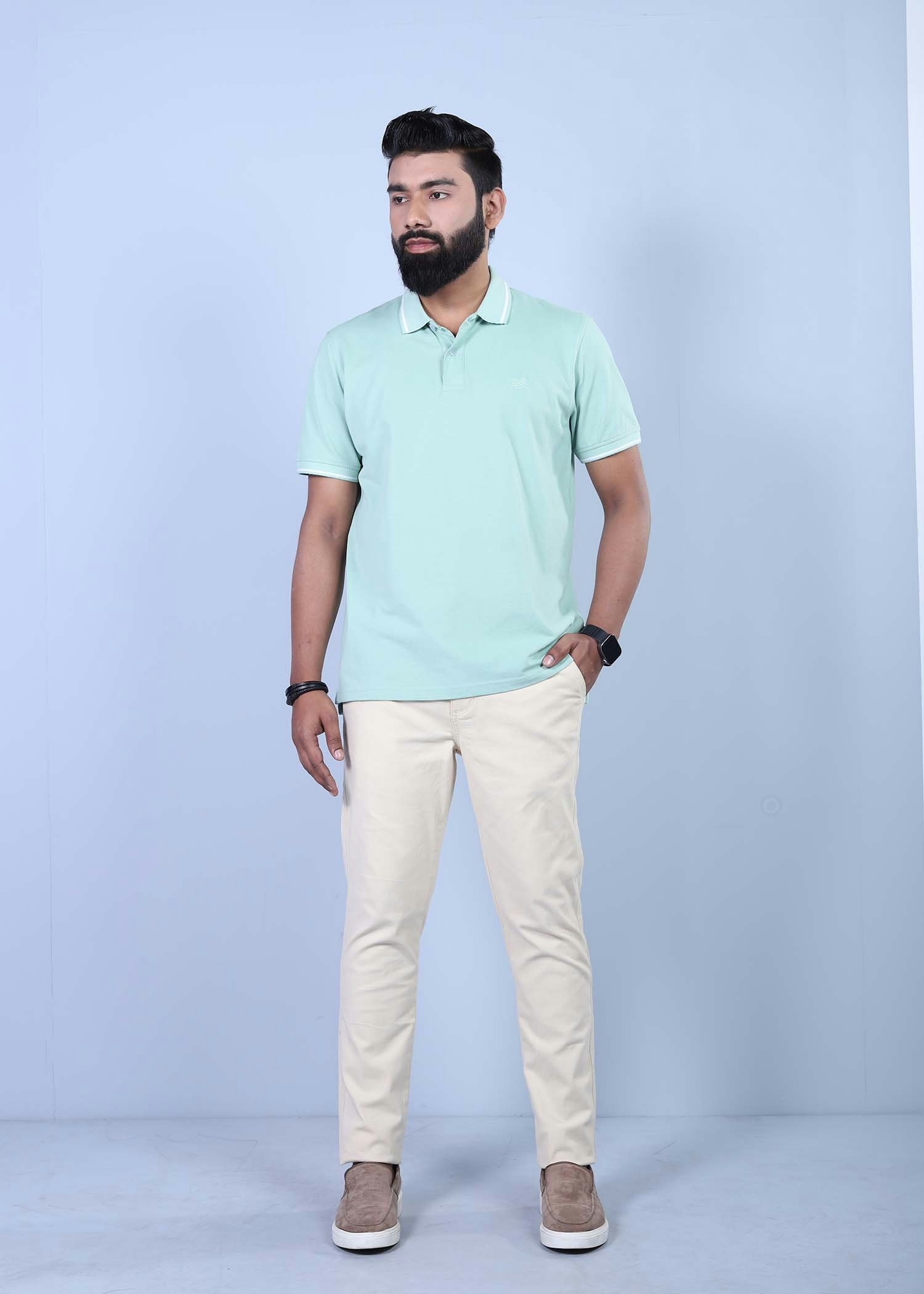 parla i chino pant beige color full front view