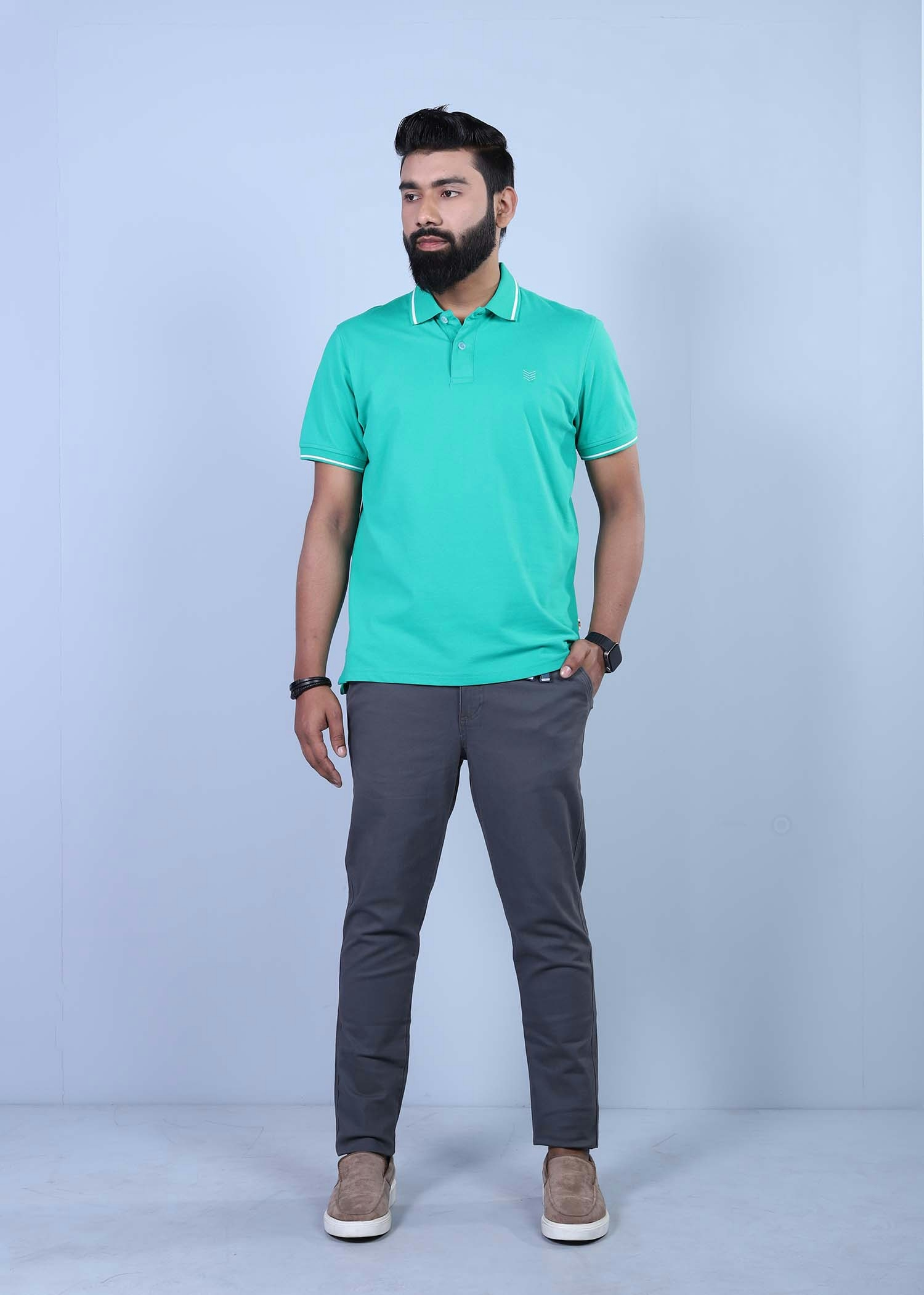parla i chino pant stone color full front view