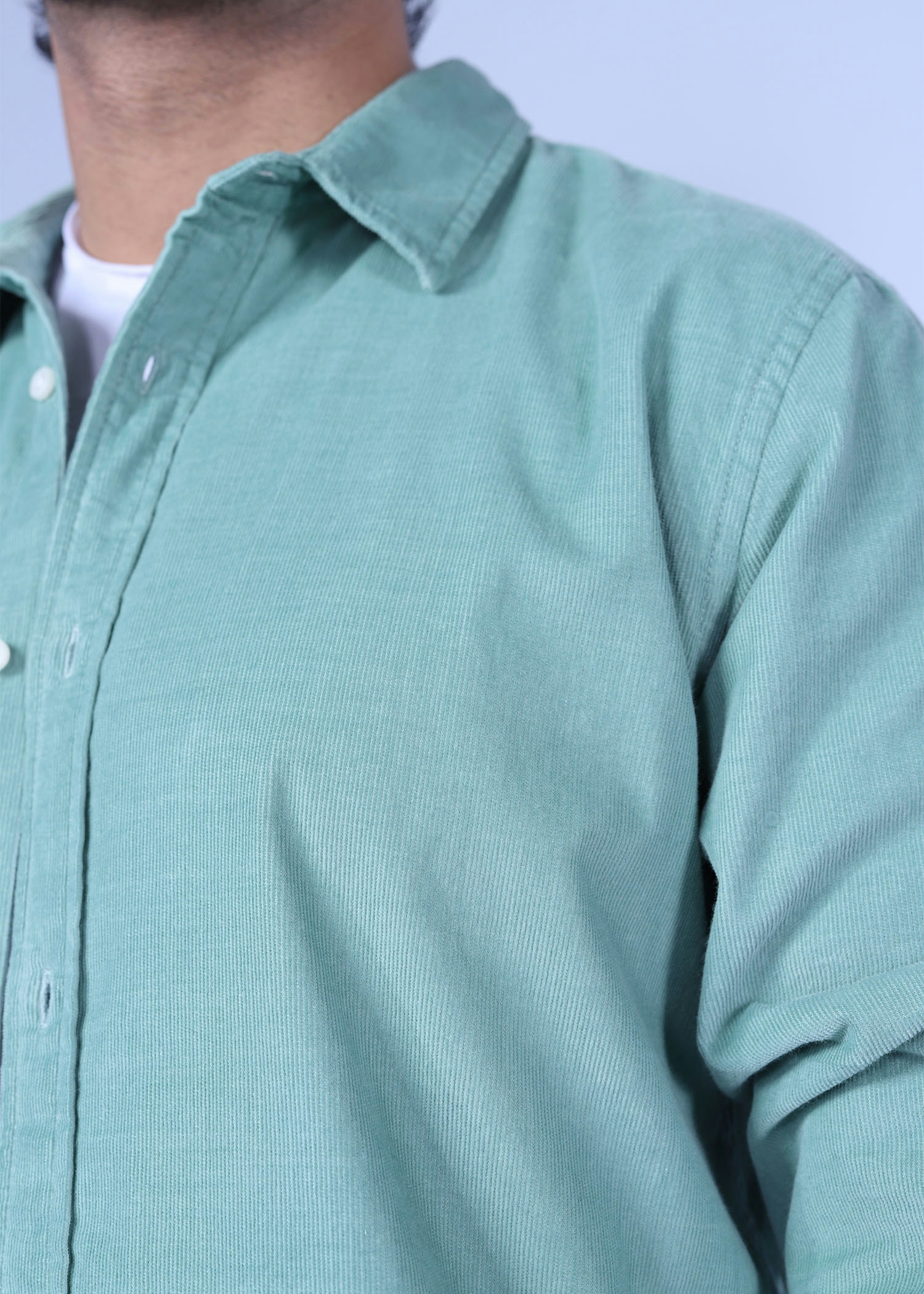 beijing i corduroy shirt paste color close front view
