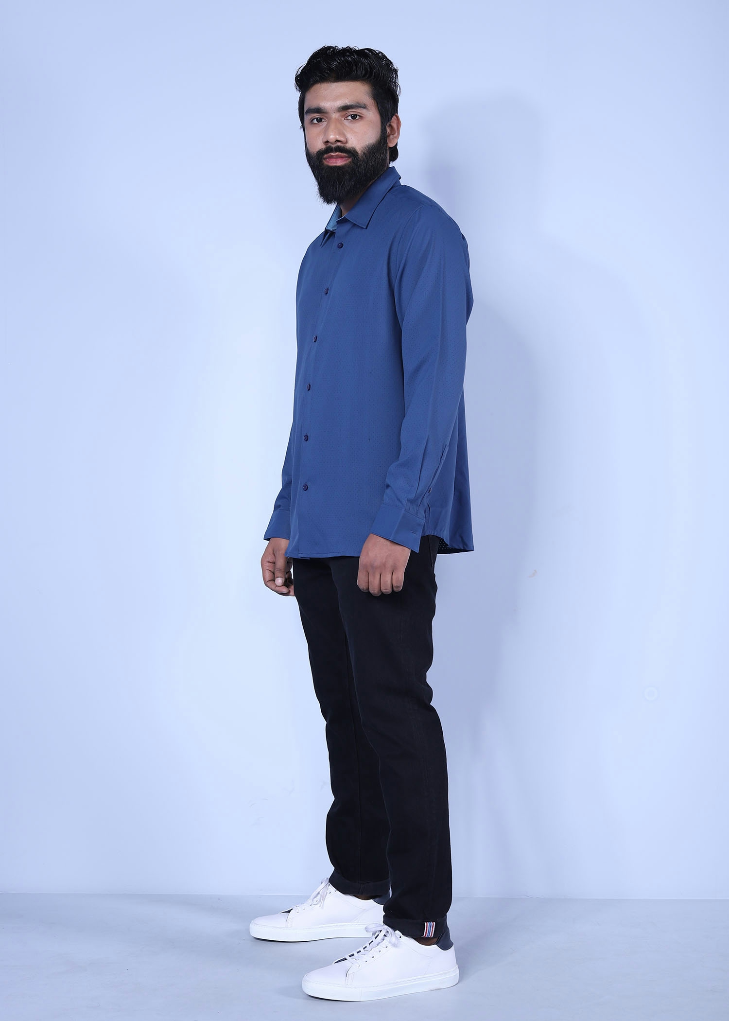 istanbul vi ls shirt navy color full side view