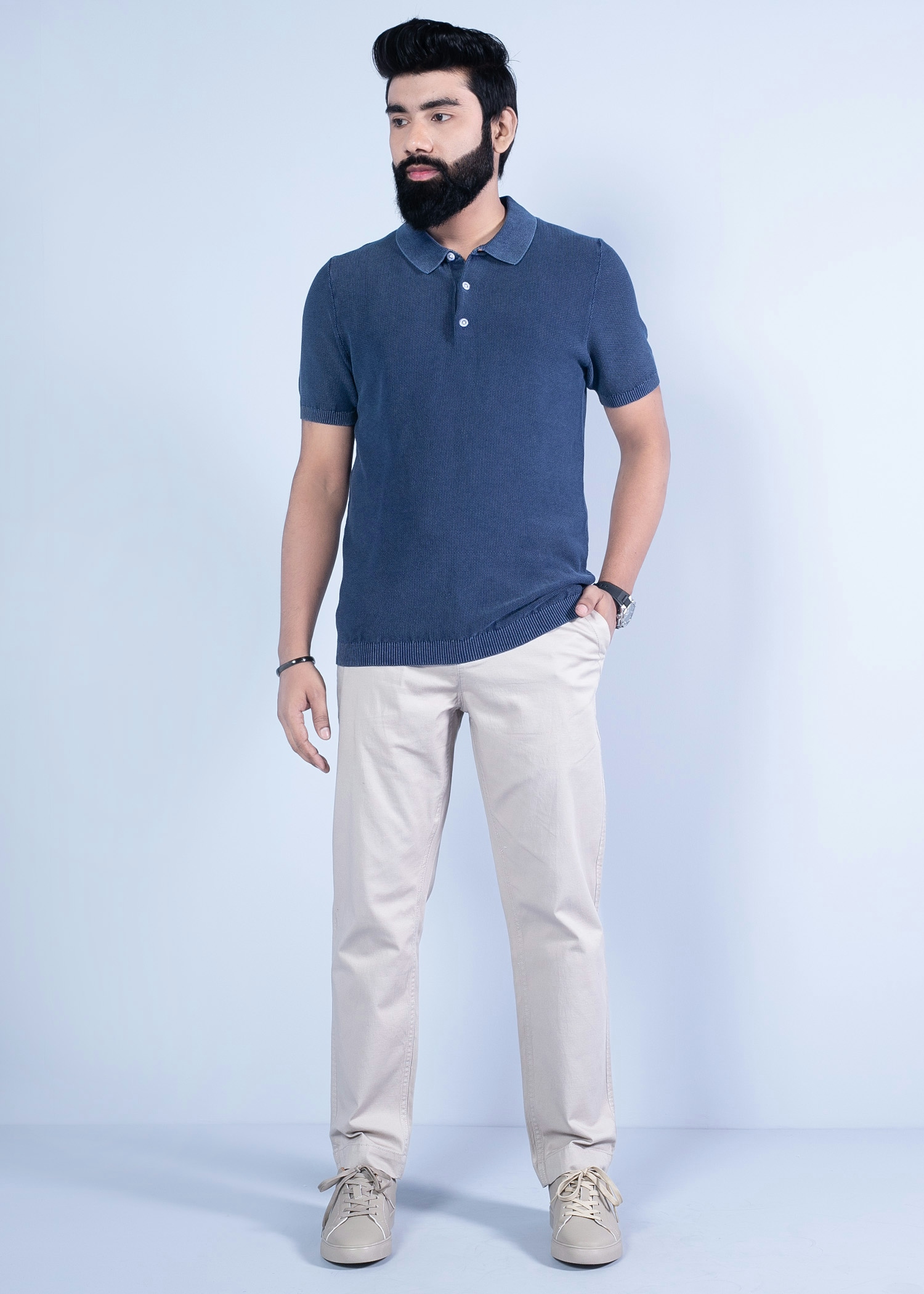 tanta polo navy color full front view
