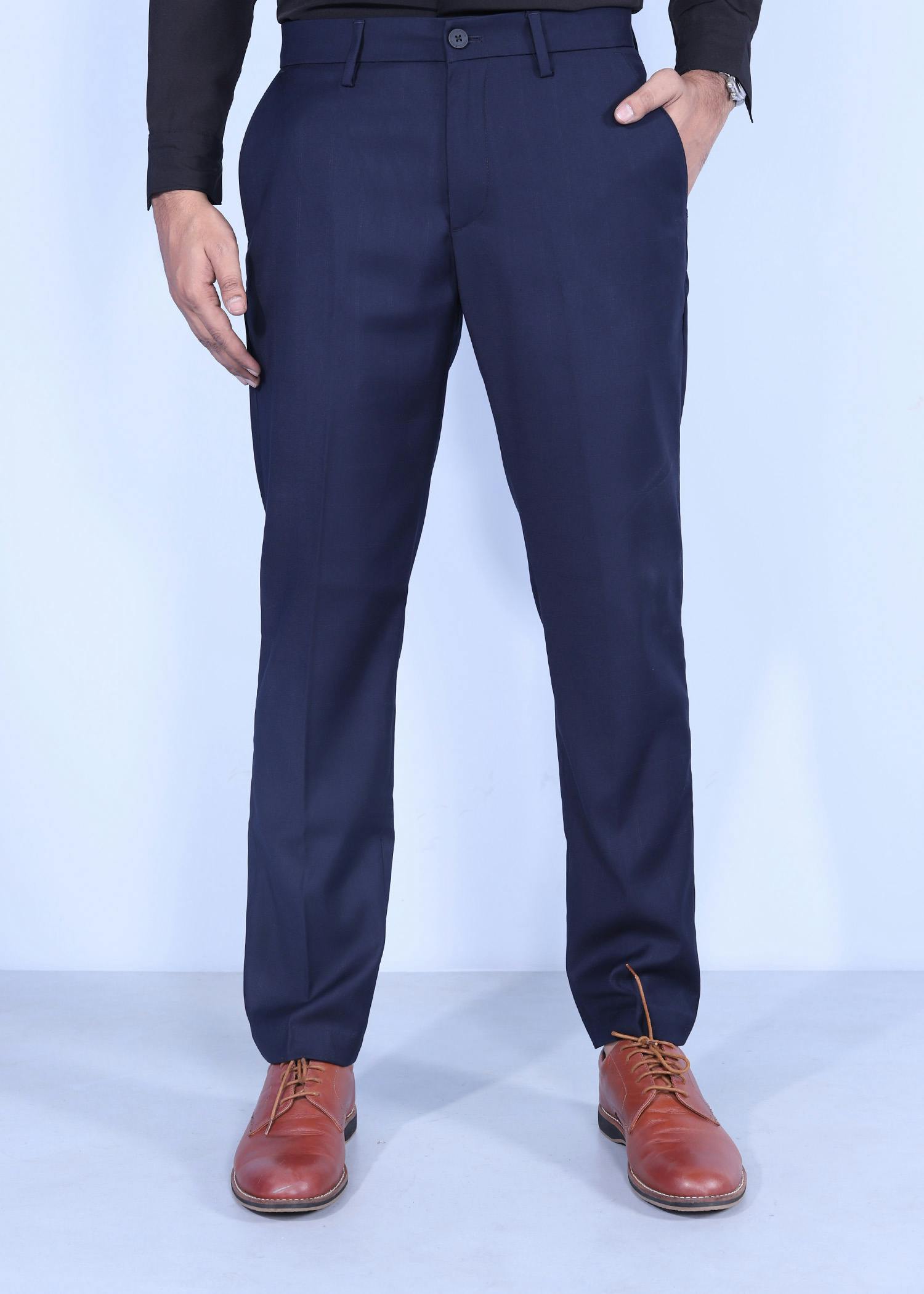 lisbon ii fromal pant navy color half front view