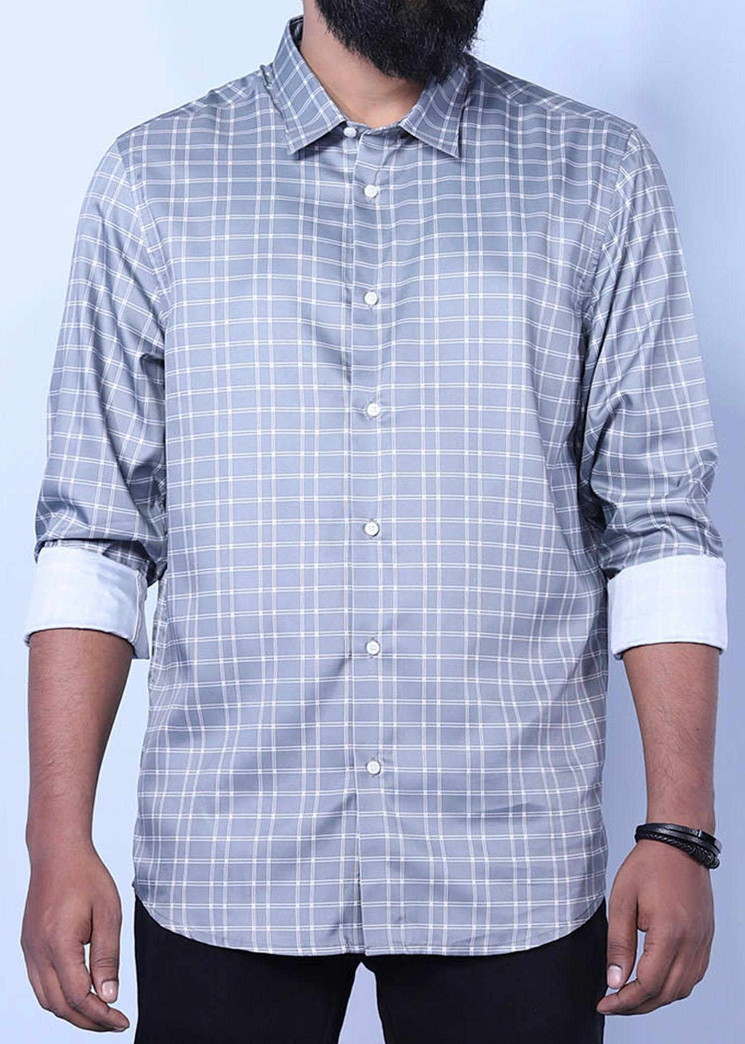 istanbul xii shirt grey color full facecropped