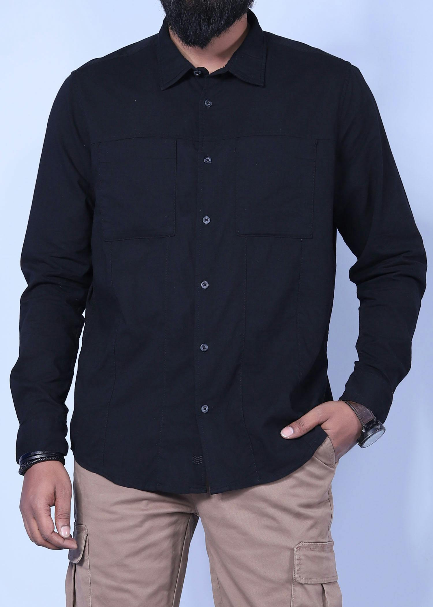 istanbul xviii ls shirt black color facecropped