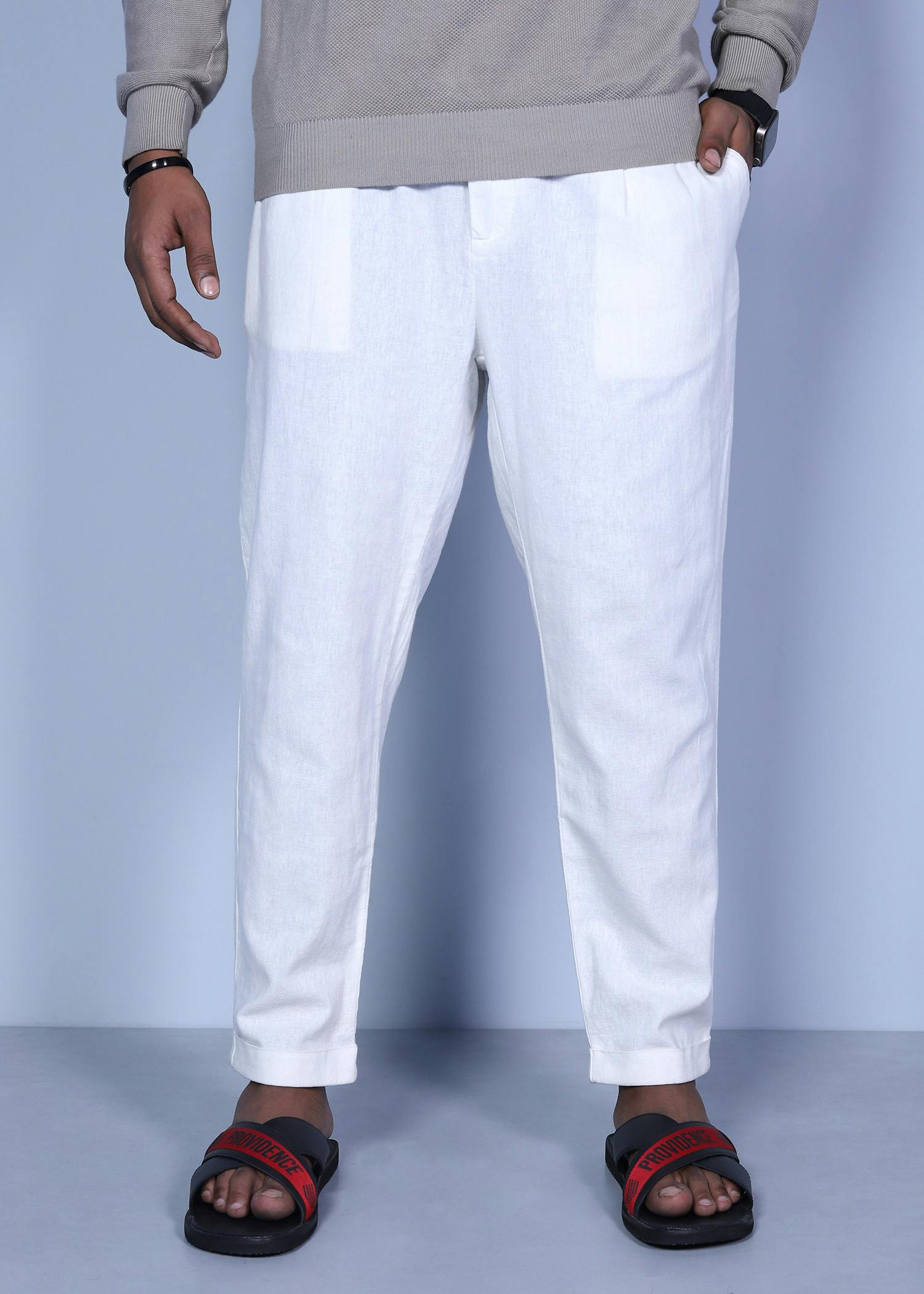 heron ii trouser white color half front view