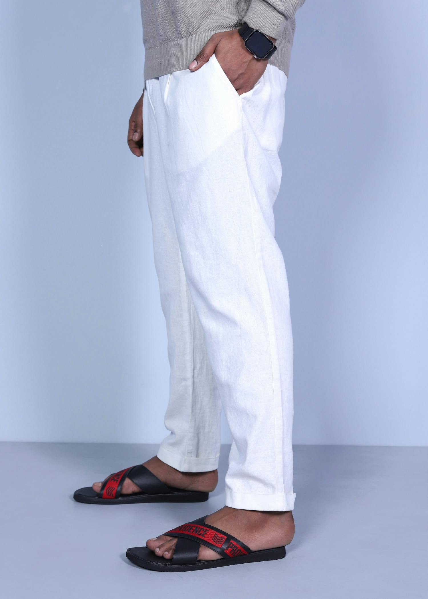 heron ii trouser white color half side view