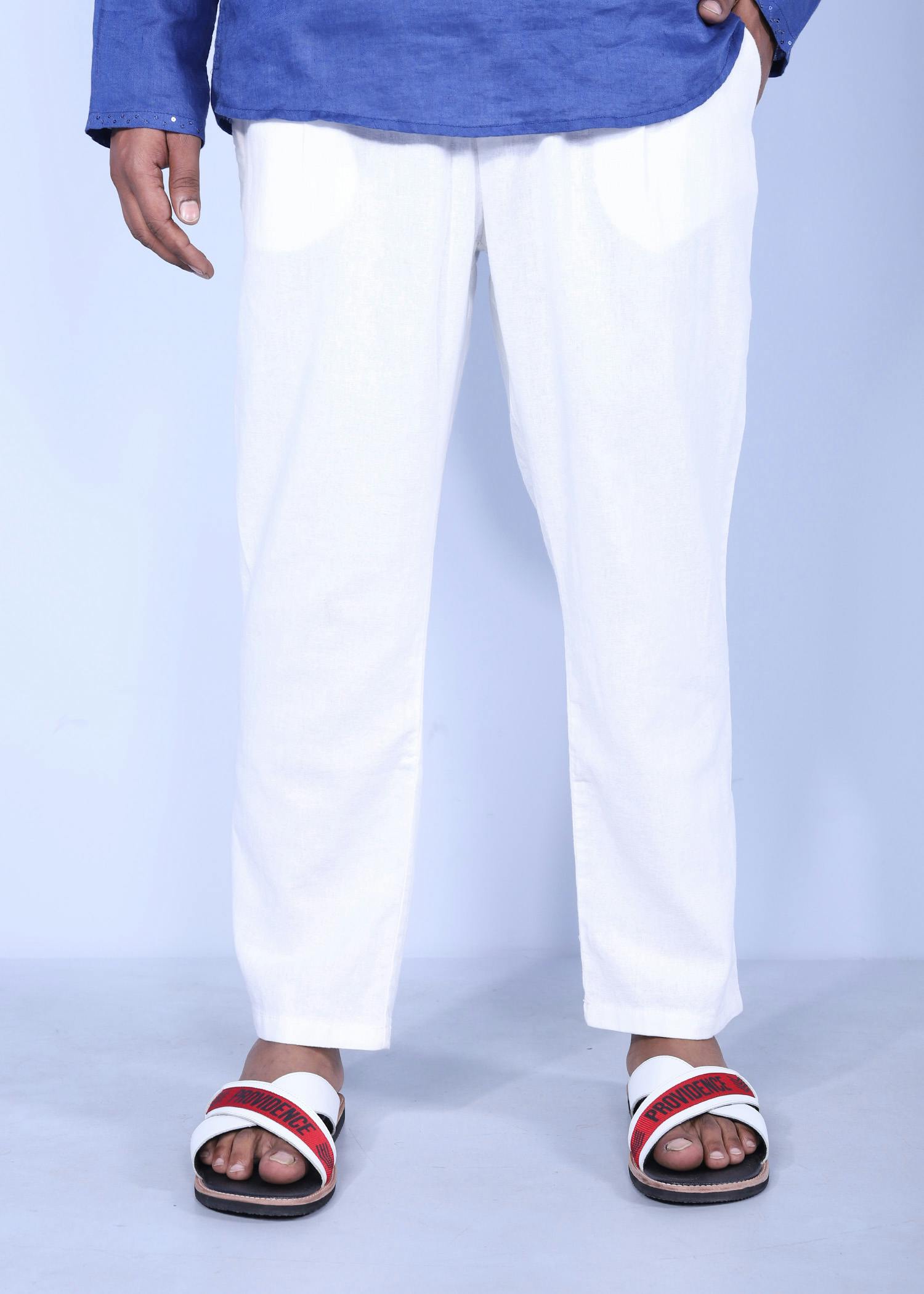 heron iv trouser white color half front view