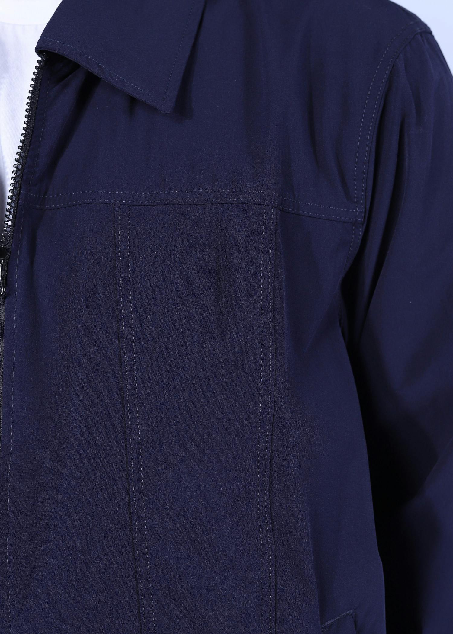 booby ii jacket navy color close front view