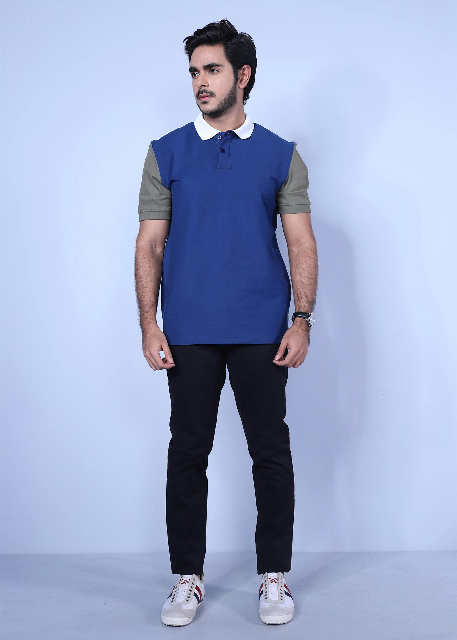 rome vii polo blue full front view