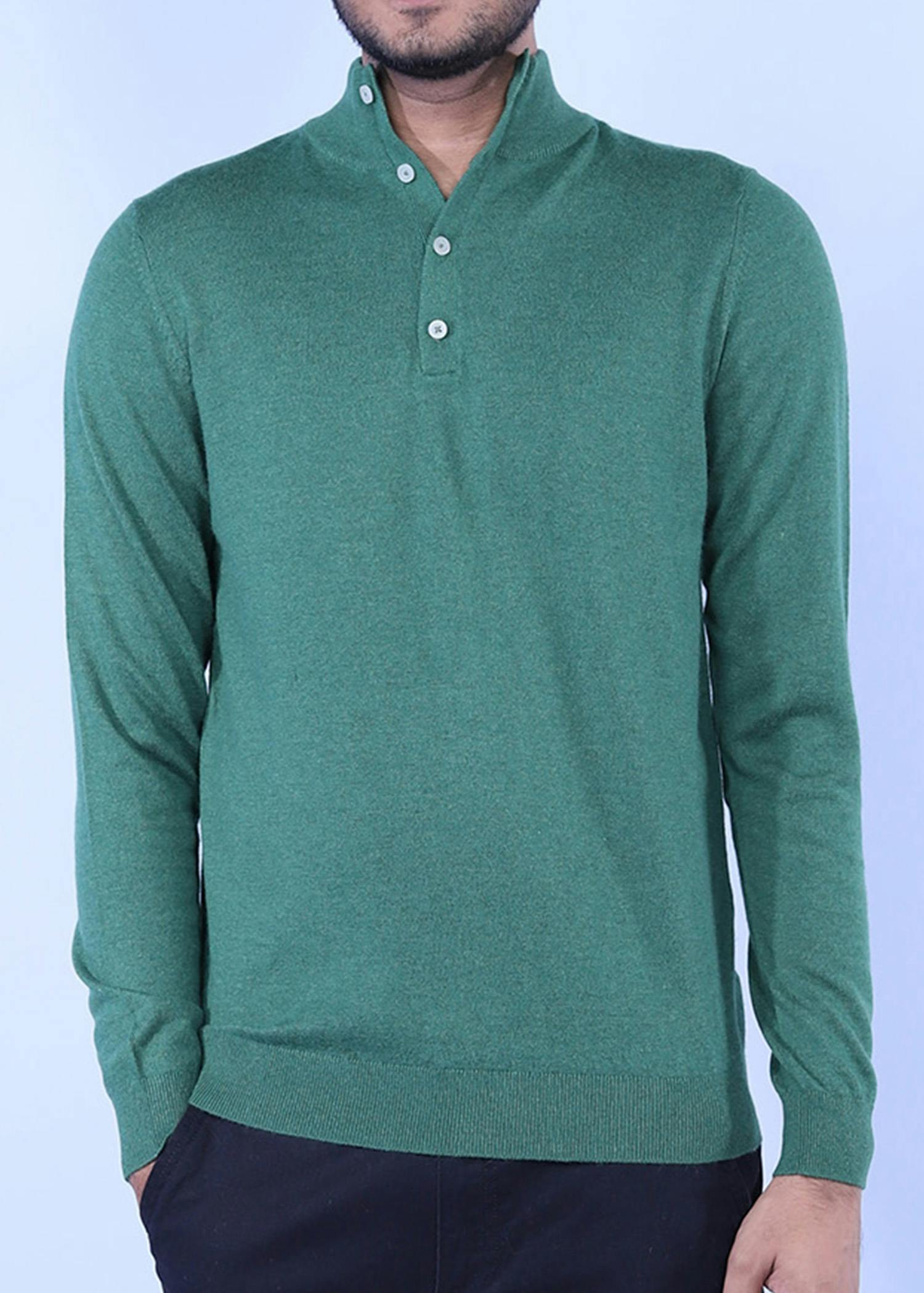 hornero i sweater green color headcropped