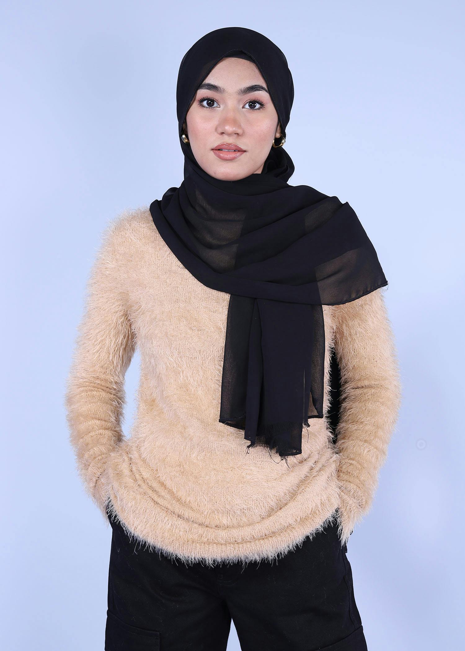 teasel ladies sweater amel color half front view